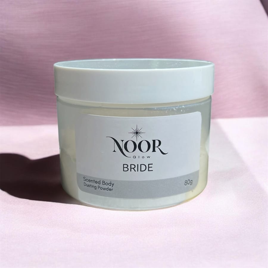 NOOR GLOW BRIDE SCENTED BODY DUSTING POWDER 80G نور كلو بودرة الجسم العطرية برايد