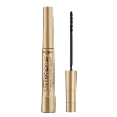 L'Oreal Paris Telescopic Mascara Black 8ml ماسكارا لوريال باريس تلسكوبيك سوداء 8 مل مغلفة بإحكام، كثافة عالية، رموش أطول بنسبة 60%