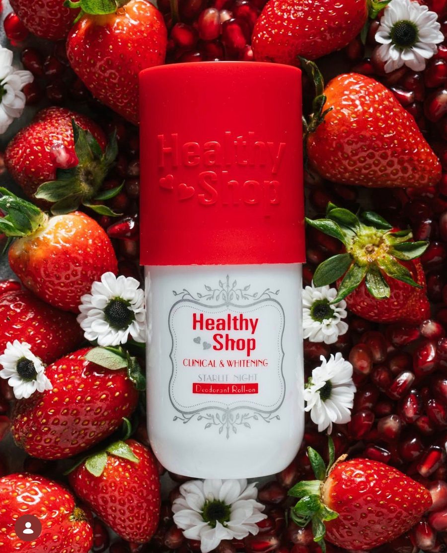 Healthy shop Deodorant Roll-on STARLIT NIGHT 60ml مزيل التعرق من هيلثي شوب حماية وتفتيح بعطر الفراولة والرمان
