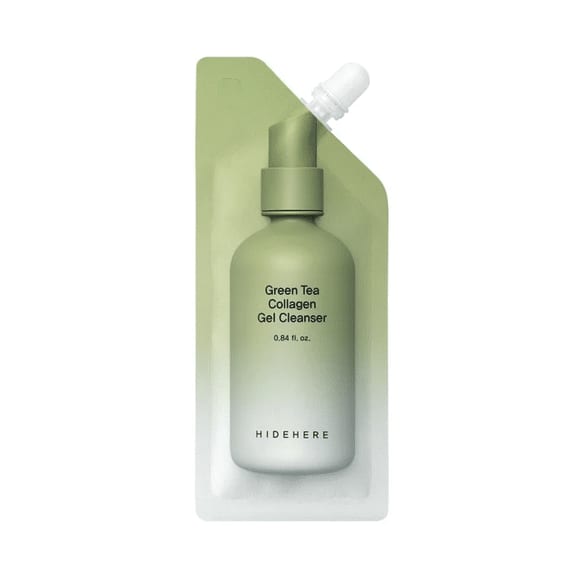 HIDEHERE Facial Cleansing Gel with Green Tea Collagen, 25ml غسول تنظيف الوجه من هايدهير مع كولاجين الشاي الأخضر، 25 مل