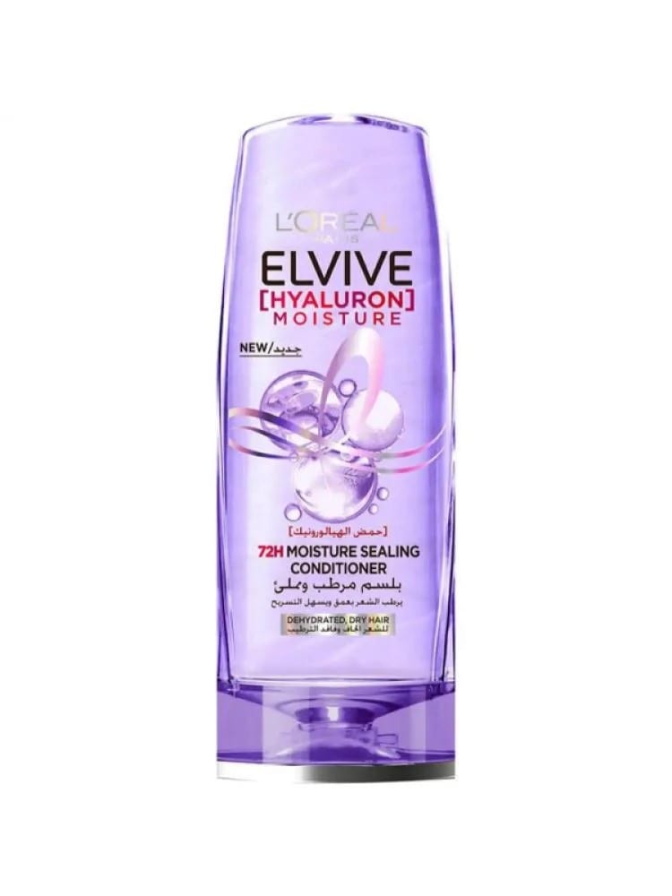 L'Oreal Elvive Hyaluronic Acid Moisturizing Conditioner for Dry Hair, 360 ml بلسم لوريال إلفيف المرطب للشعر الجاف بحمض الهيالورونيك، 360 مل اصدار عربي