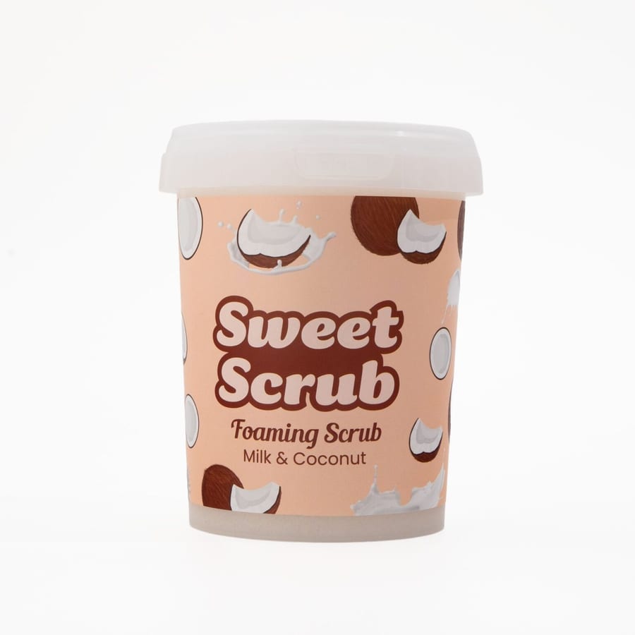 SWEET SCRUB FOAMING SCRUB MILK & COCONUT سكراب رغوي مقشر للجسم حليب وجوز الهند