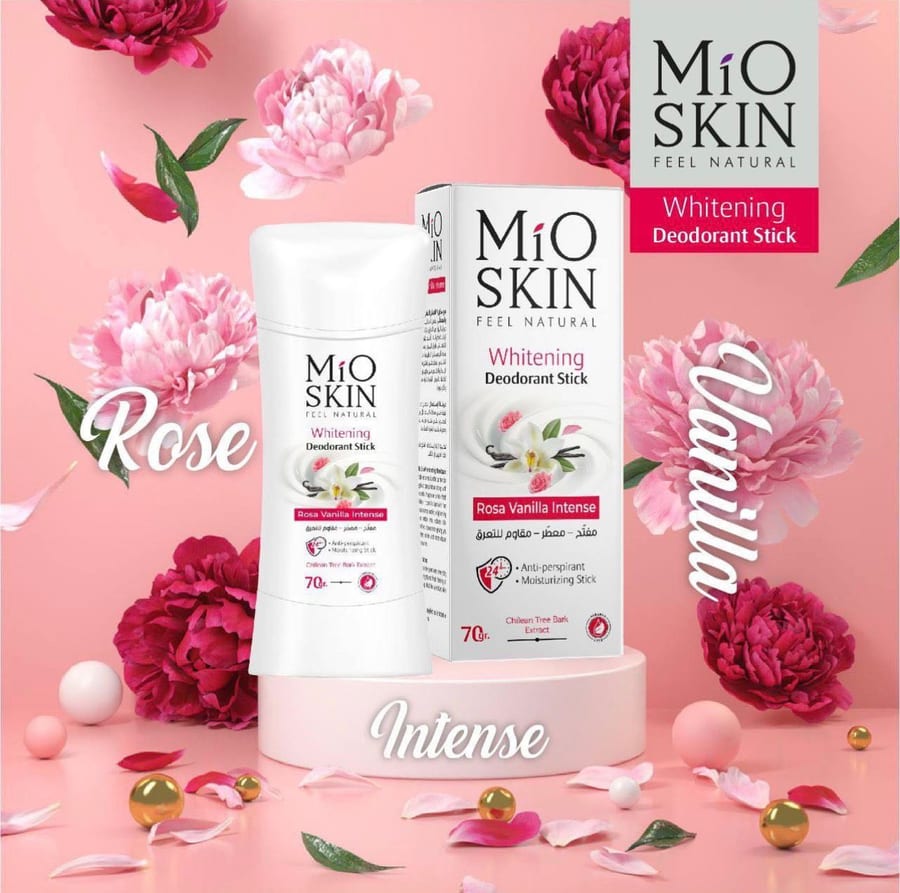 MIO SKIN WHITENING DEODORANT STICK Rosa Vanilla Intense 70g ستك ديودرنت مايو سكن روز فانيلا