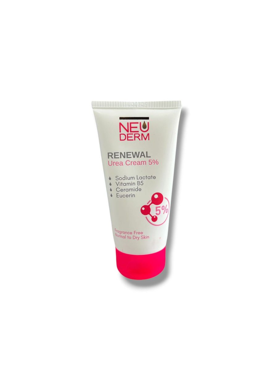 neuderm renewal urea cream 5% 50ml نيوديرم كريم مرطب مجدد للبشرة مع يوريا 5% للبشرة العادية والجافة