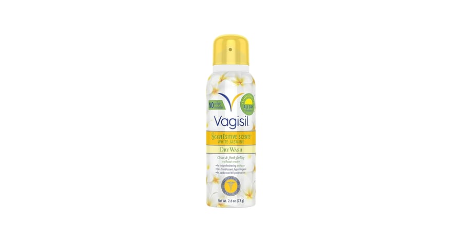 Sensitive Sensitive Vagisil Women's Deodorant Spray Paraben-Free, White Jasmine - فاجيسيل بخاخ مزيل العرق للنساء من سينتسيتيف سينتس 73 غرام