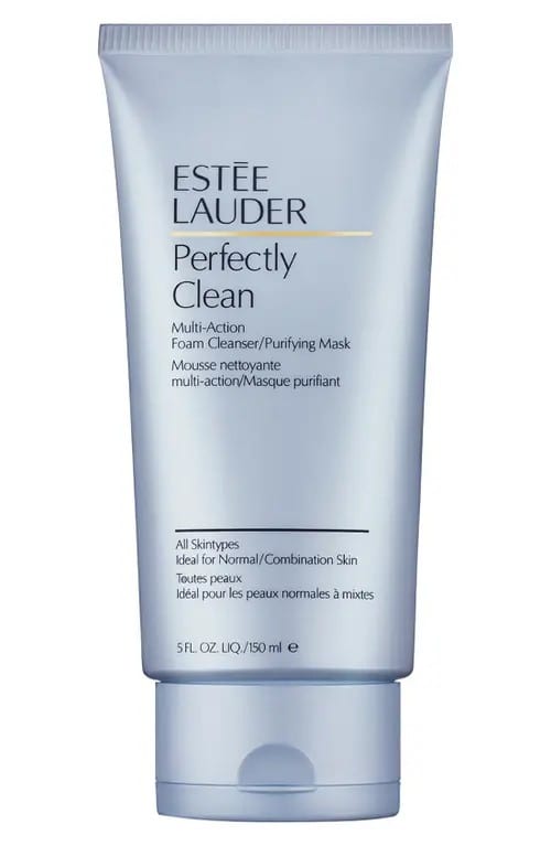 Estée Lauder Perfectly Clean Multi-Action Foam Cleanser/Purifying Mask For Normal & Combination Skin150ml استي لودر منظف ​​رغوي متعدد المفعول/قناع منقي