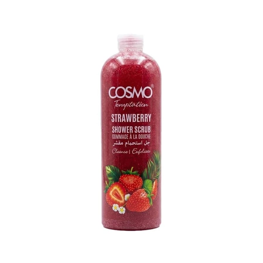 جل استحمام كوزمو برائحة الفراولة المقشرة - 1000 مل Cosmo Strawberry Scrub Shower Gel - 1000ml