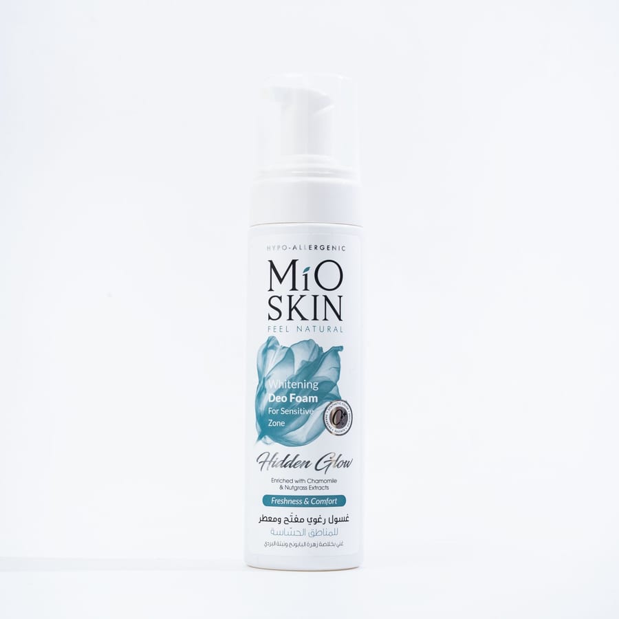 غسول رغوي معطر ومفتح للمناطق الحساسة من مايو سكن MIO SKIN WHITENING DEO FOAM FOR SENSITIVE ZONE HIDDEN GLOW