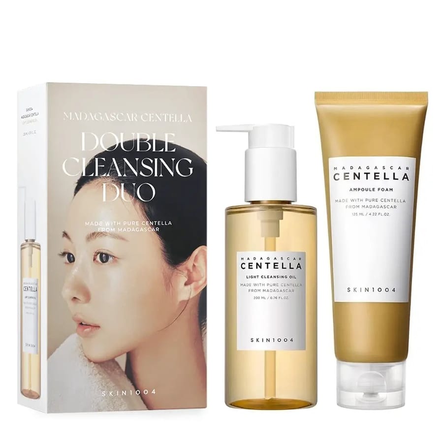 مجموعة تنظيف مزدوجة من مدغشقر سنتيلا - قطعتان SKIN1004 Madagascar Centella Double Cleansing Duo - 2 Pcs
