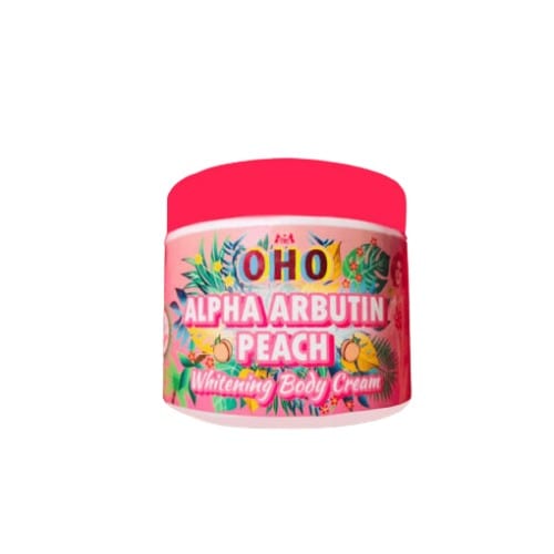 OHO Alpha Arbutin Peach Whitening Body Cream اوهو كريم الجسم من oho بالخوخ بخلاصة الفا اربوتين من OHO