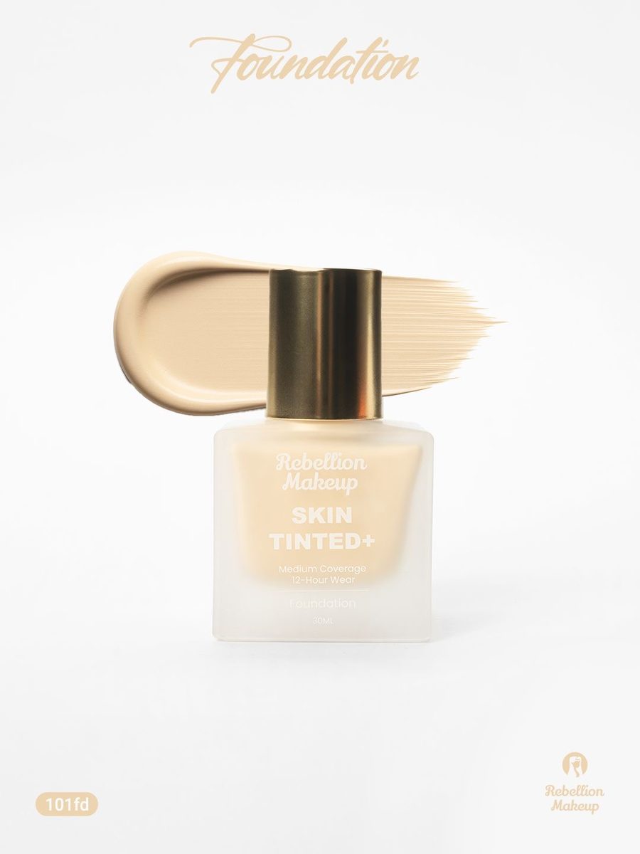 ريبيليون ميكاب كريم أساس بتغطية متوسطة REBELLION MAKEUP Skin Tinted Medium Coverage 12-Hour Wear Foundation 30ml