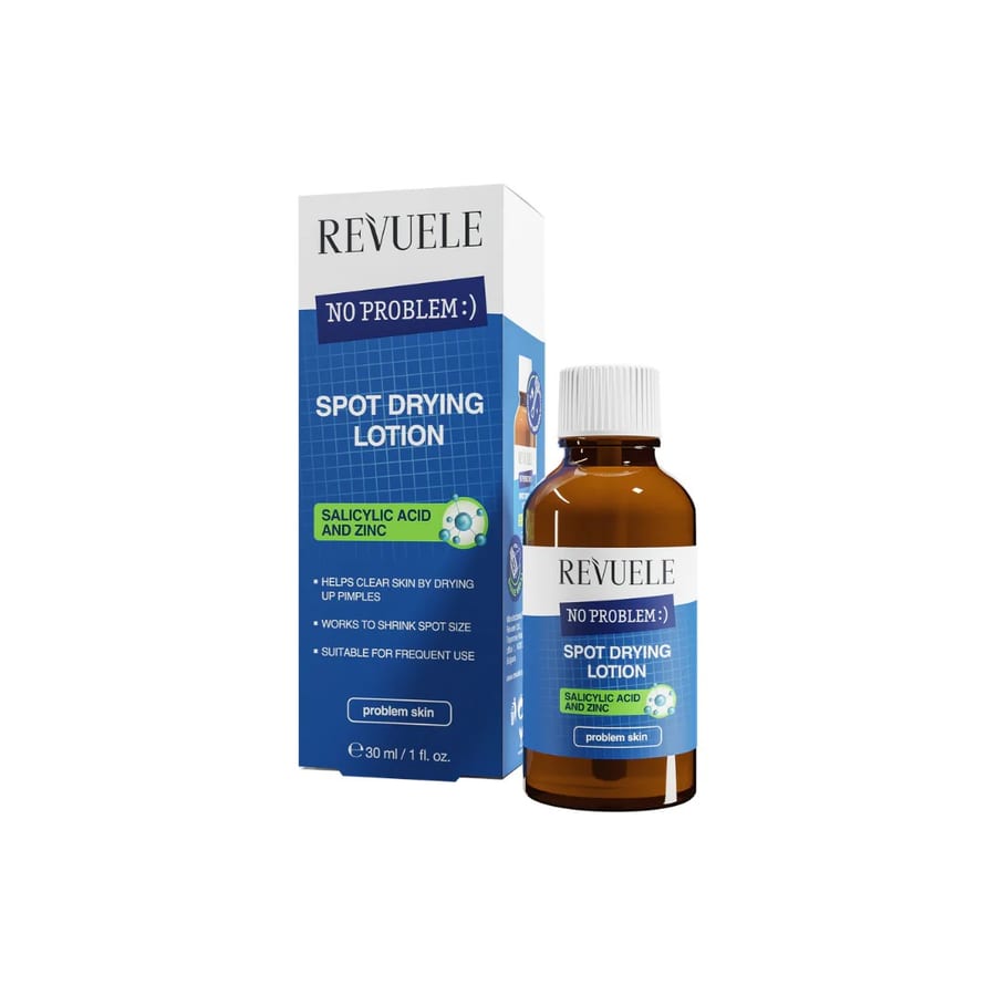 ريفويل لوشن تجفيف البقع بحمض الساليسيليك والزنك 30 مل REVUELE SPOT DRYING LOTION SALICYLIC ACID AND ZINC 30ML