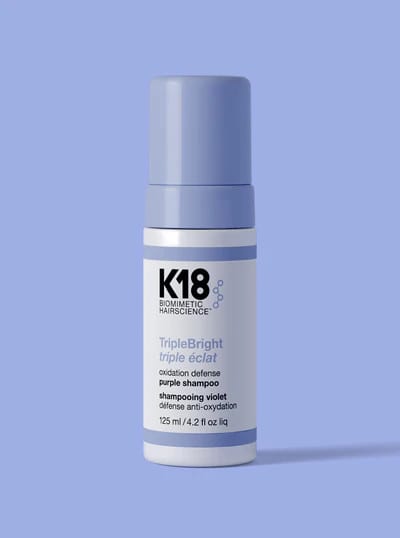 K18 تريبل برايت شامبو بنفسجي مضاد للأكسدة 125ml K18 TripleBright Oxidation Defense Purple Shampoo