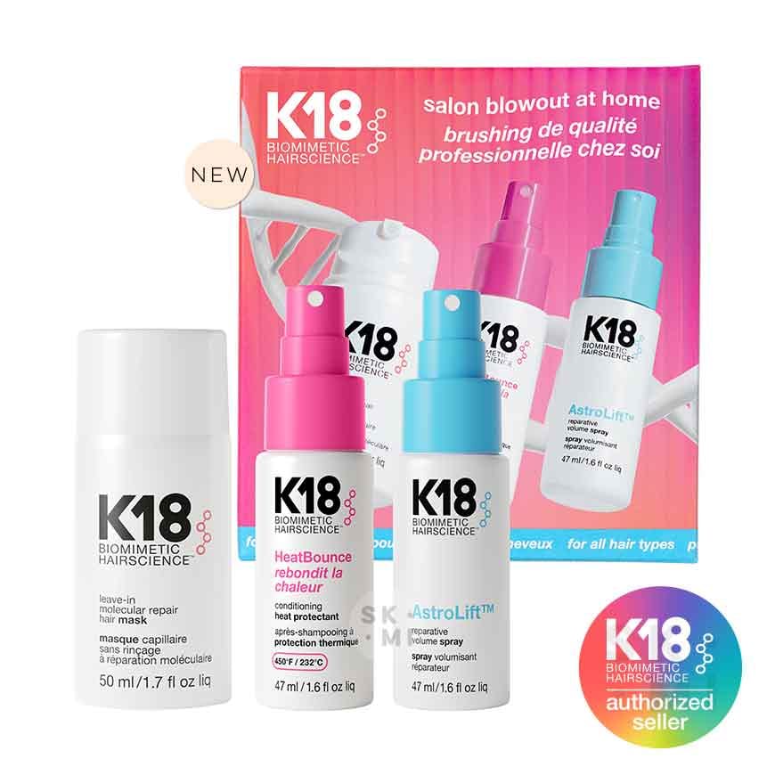 مجموعة K18 لتصفيف الشعر في المنزل K18 Salon Blowout At Home Kit