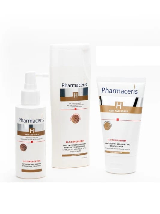 علاج متخصص لتحفيز نمو الشعر | شامبو | بلسم | بخاخ | (مجموعة) Pharmaceris SPECIALIST HAIR GROWTH STIMULATING TREATMENT | SHAMPOO | CONDITIONER | SPRAY | (COMBO)