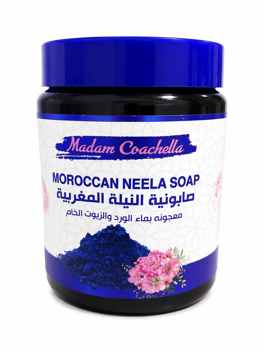 مدام كوتشلا صابونية النيلة المغربية معجونه بماء الورد والزيوت الخام Madam Coachella Moroccan neels soap