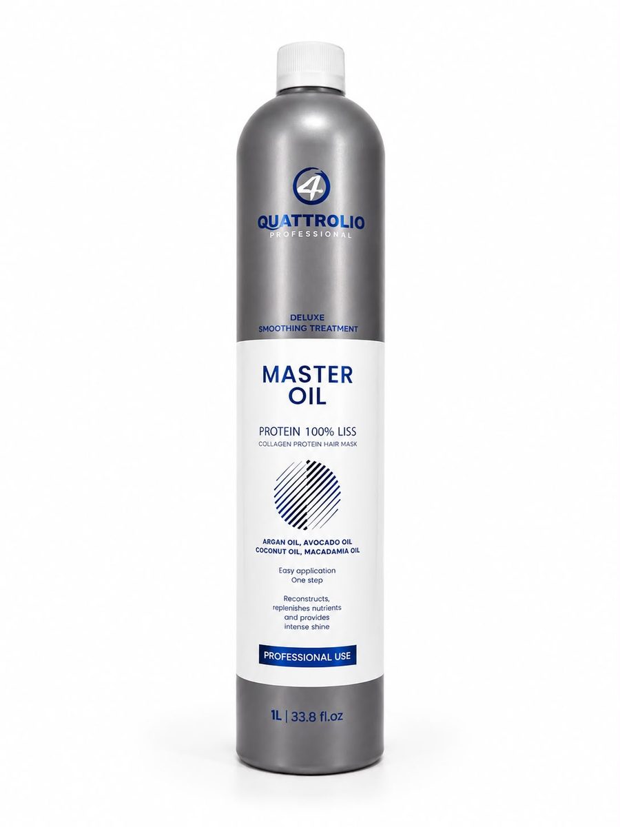 كواترليو علاج التنعيم الفاخر للشعر حجم 100مل Quattrolio Professional – Master Oil Protein 100% Liss