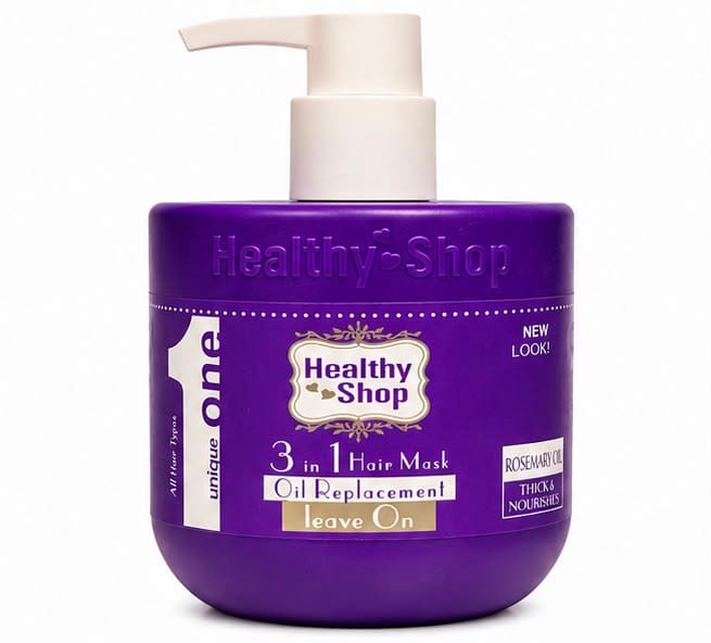هيلثي شوب ون – ماسك الشعر 3 في 1 بزيت اكليل الجبل كثيف ومغذي Healthy Shop One – 3 in 1 Hair Mask Oil Replacement Leave On, Rosemary oil Thick&nourishing