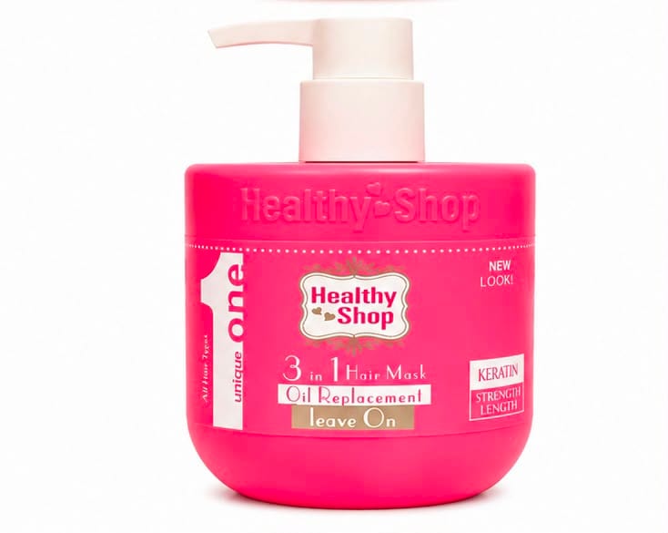 هيلثي شوب ون – ماسك الشعر 3 في 1 بزيت الأرجان ومضاد لتساقط الشعر. Healthy Shop One – 3 in 1 Hair Mask Oil Replacement Leave On keratin strength&length