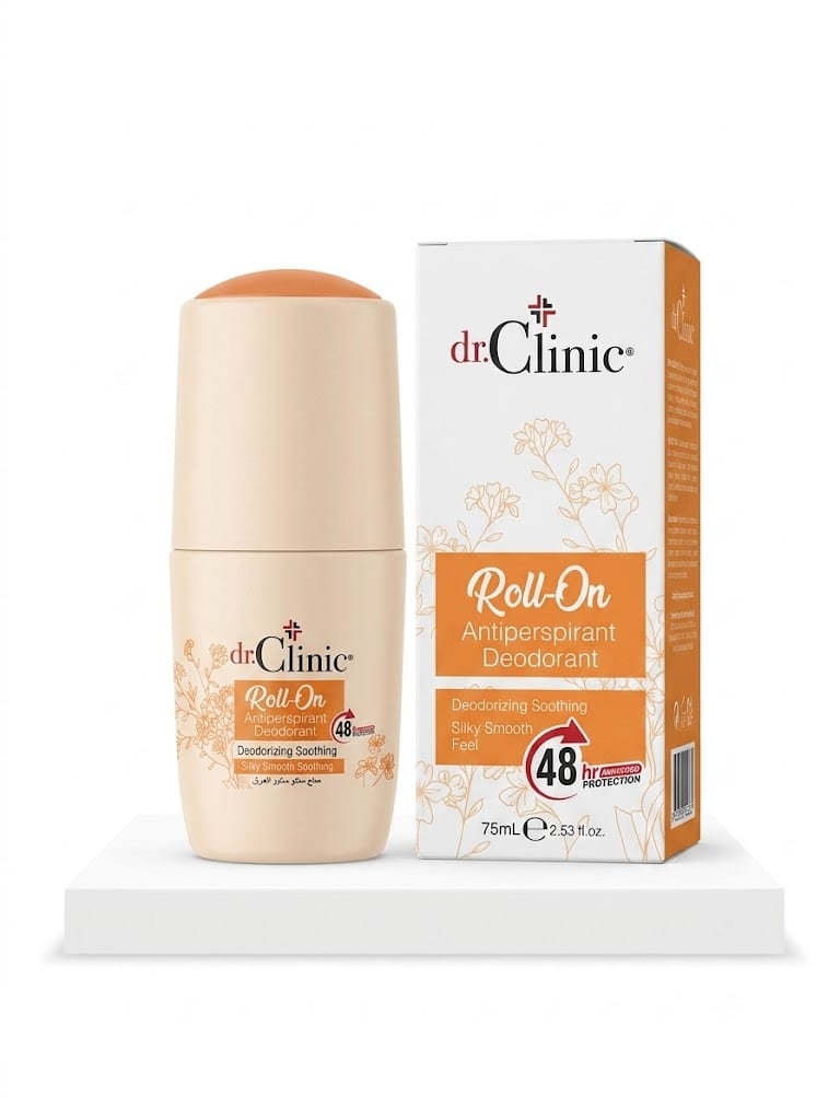 مزيل العرق رول أون برائحة البرتقال من دكتور كلينيك (75 مل) . dr.Clinic Deodorant Roll On Orange (75 ml).