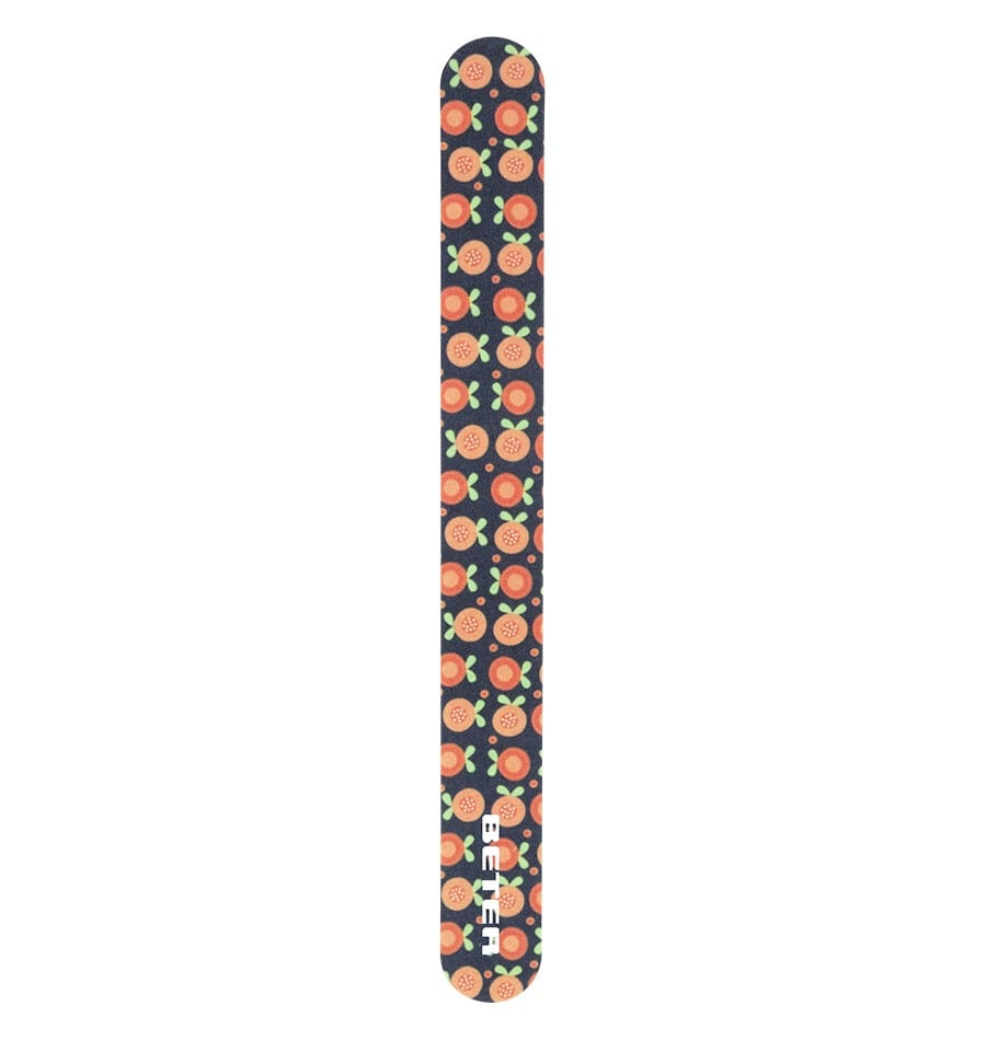 بيتر مبرد أظافر من الألياف الزجاجية، مزخرف. حبيبات 180/220Beter Fibreglass nail file, decorated. 180/220 grain