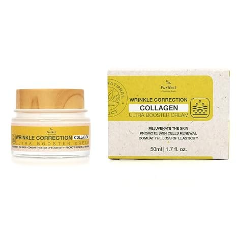 Purifect Wrinkle Correction Collagen Ultra Booster Cream 50ml - كريم بيوريفكت لتصحيح التجاعيد، غني بالكولاجين، يحافظ على نضارة البشرة وشبابها