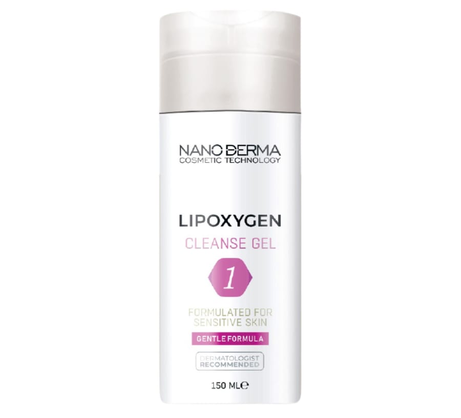 غسول نانو ديرما للبشرة الحساسة المعرضة لحب الشباب Nano derma lipoxygen cleanse gel 150 ml