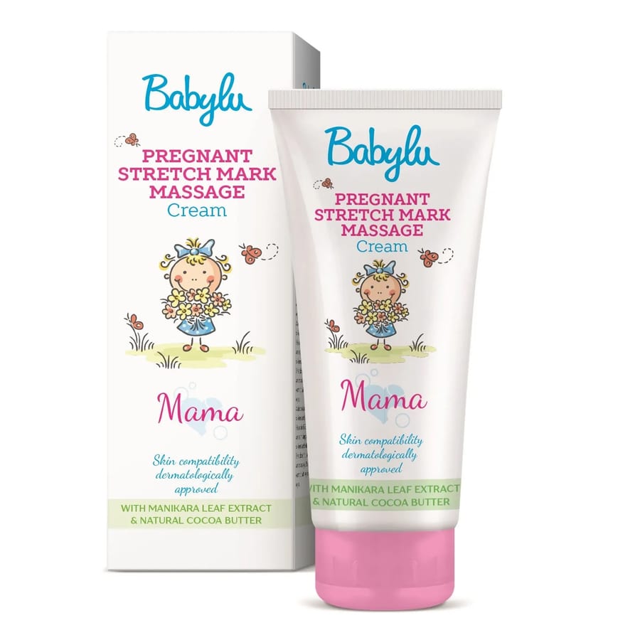 كريم تدليك لعلامات تمدد الجلد أثناء الحمل BABYLU - PREGNANT STRETCH MARK MASSAGE CREAMB 200 ml