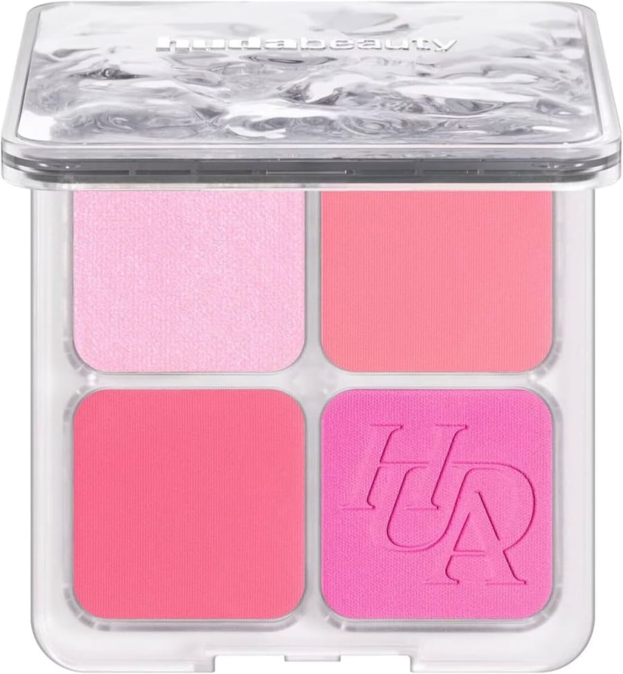 Huda Beauty Blush Filter Blurring Blushlighters Palette 7.5g - Baby Pink باليت أحمر الخدود والإضاءة من هدى بيوتي، 7.5 غرام - وردي فاتح