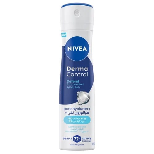 Nivea Derma Control 72H Deodorant Spray 150Ml نيفيا مزيل عرق بخاخ ديرما كونترول نسائي ديفيند – 150 مل