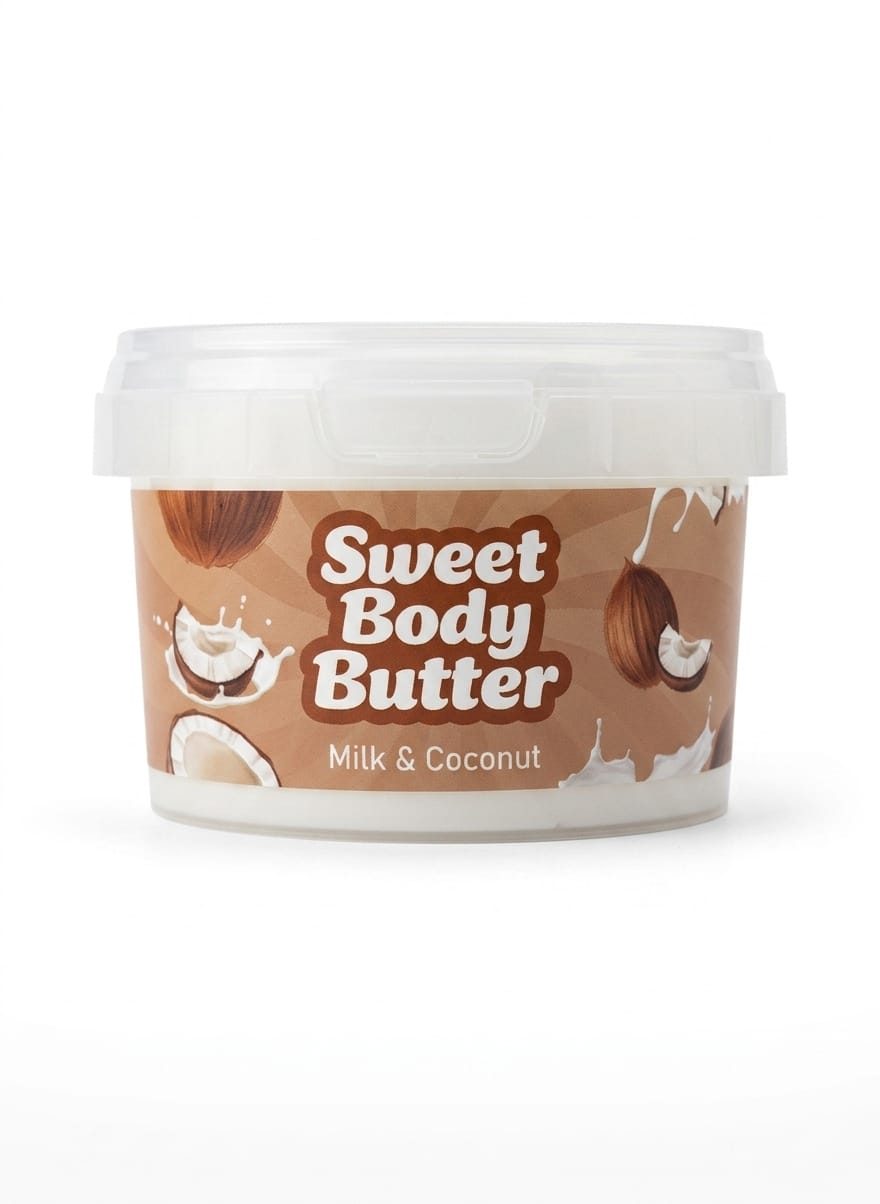Sweet body butter 250 ml - زبدة جسم # milk & coconut