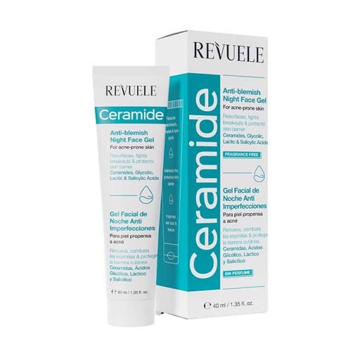 Revuele Ceramide Anti-blemish Night Face Gel - 40 ml - جل ليلي للوجه مضاد للعيوب يحتوي على السيراميد - 40 مل