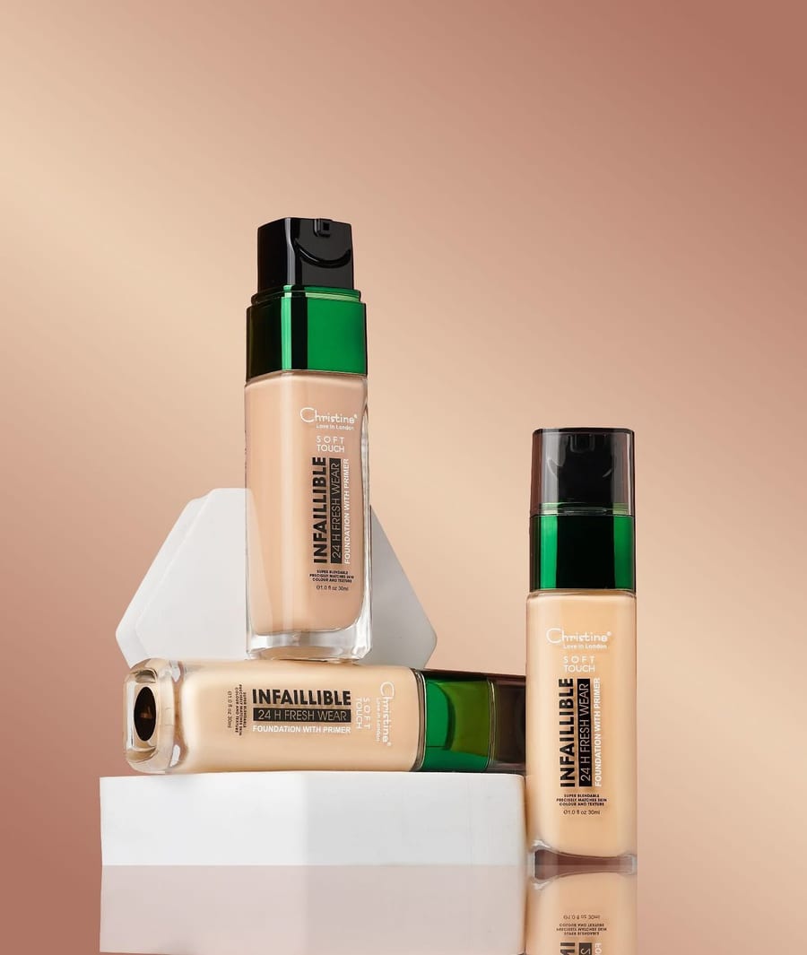 كريستين اساس انفلبل مع برايمر christine infaillible 24h fresh wear foundation with primer