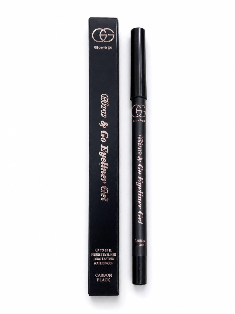GLOW&GO eyeliner gel pencil waterproof carbon black - قلم كحل جل من كلو اند كو