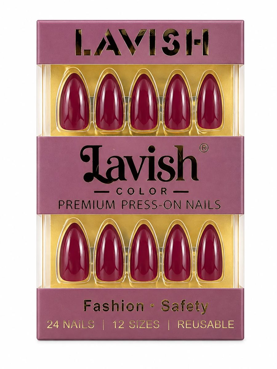 lavish color nails - اظافر ملونة أحمر