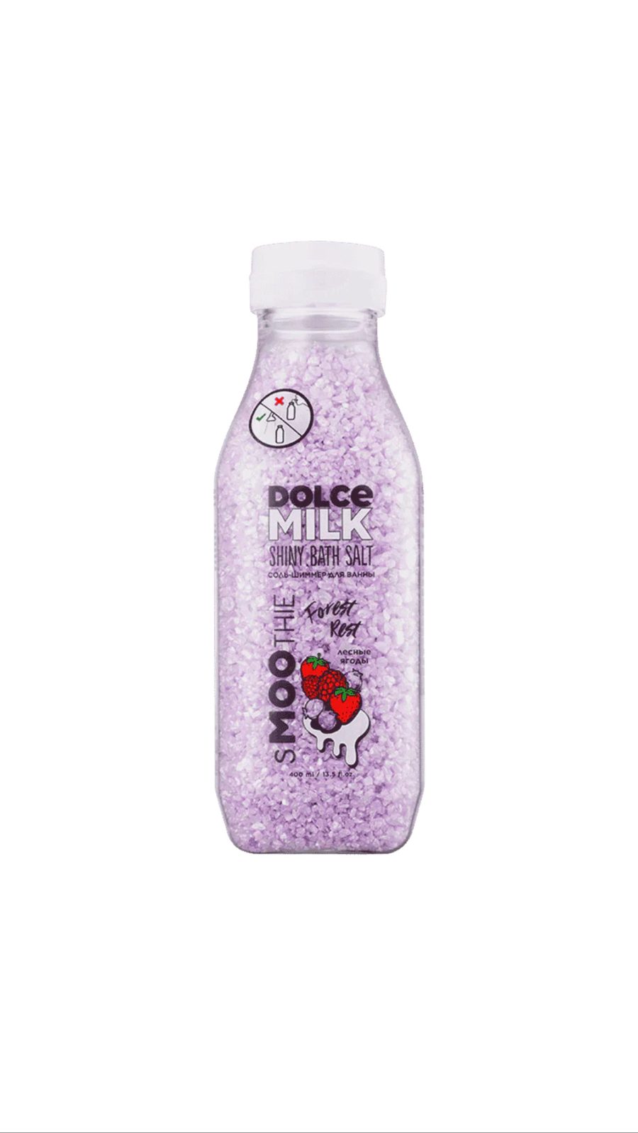 DOLCE MILK SHINY BATH SALT SMOOTHIE FOREST REST 400ml دولتشي ميلك ملح الاستحمام للعناية بالجسم
