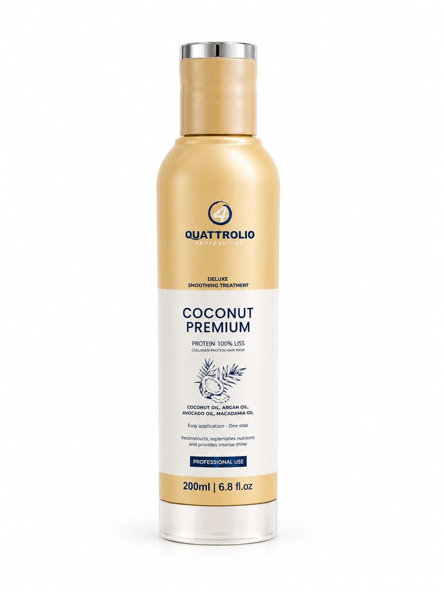 QUATTROLIO smoothing treatment with coconut 200 ml - مسرح شعر بجوز الهند من كواترول