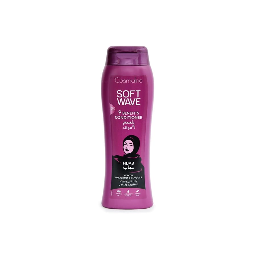 Cosmaline Soft Wave Hijab Conditioner - 400ml | كوزملاين بلسم سوفت ويف لشعر المحجبات من 400 مل