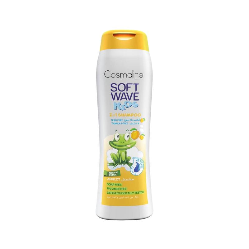 Cosmaline Soft Wave Apricot Tear Free Shampoo Kids - 400ml | شامبو سوفت ويف بالمشمش للأطفال بدون دموع من كوزمولاين 400 مل