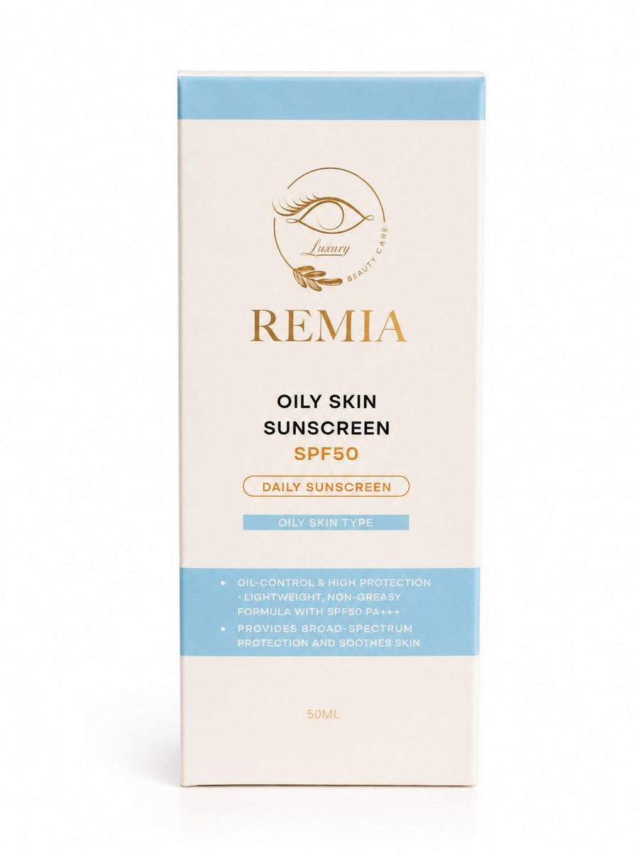 REMIA oily skin sunscreen spf50 50 ml - واقي ريميا للبشرة الدهنية