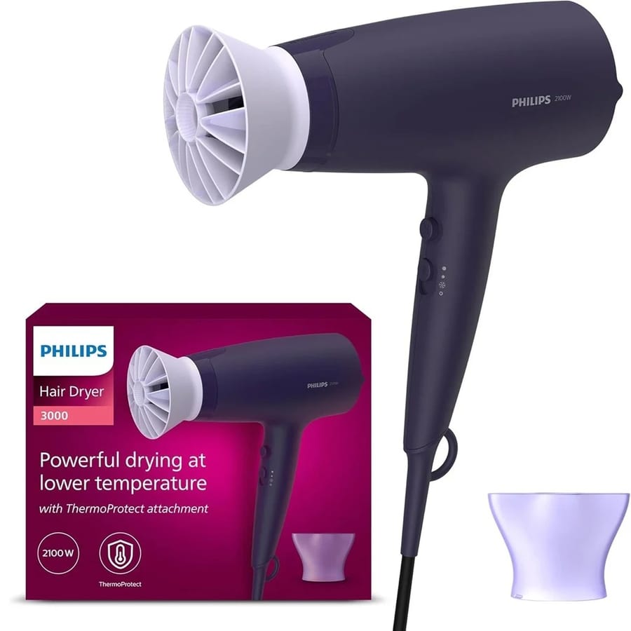 شسوار فيليبس BHD340/13 - محرك بقوة 2100 واط Philips 3000 Series Hair Dryer BHD340/13 - 2100W
