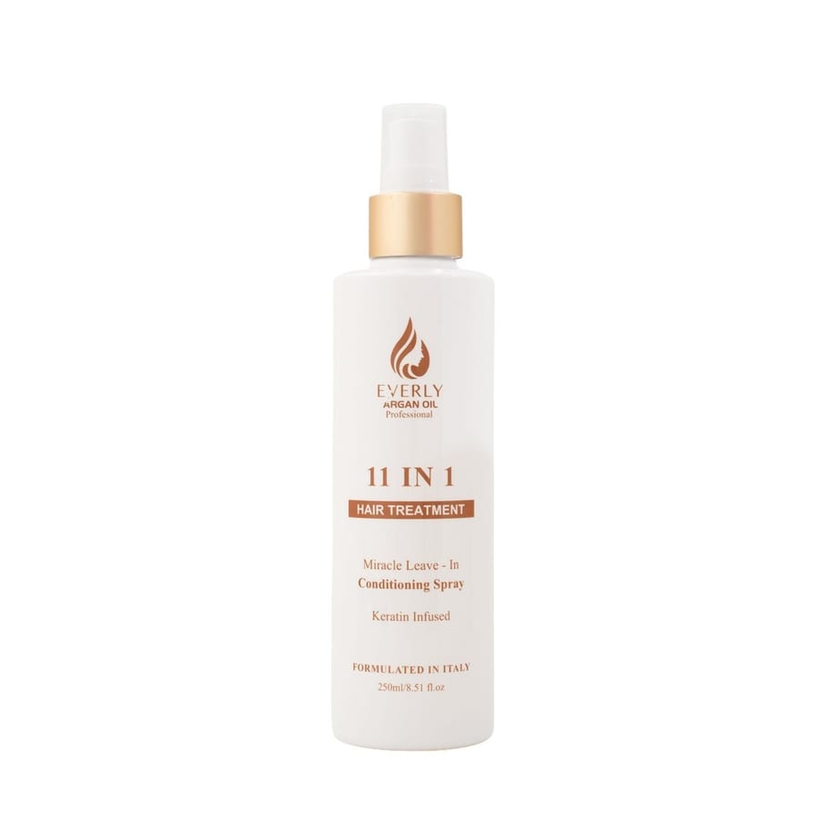 Everly 11 In 1 Hair Treatment Leave-In Conditioning Spray 250 ml - بخاخ ليف ان لعلاج الشعر وترطيبه بزيت الأرغان 11 في 1، 250 مل