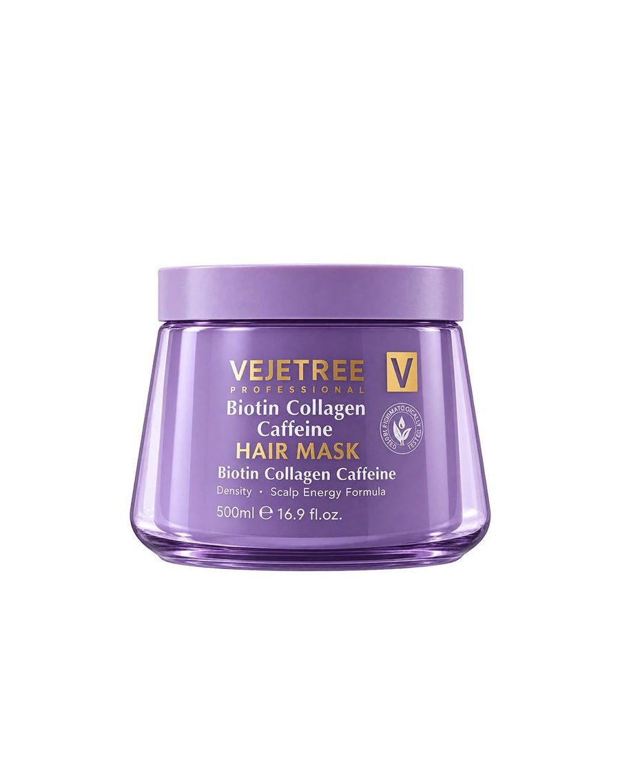 فيجيتري ماسك شعر البيوتين والكولاجين والكافيين 500 مل - VEJETREE PROFESSIONAL BIOTIN COLLAGEN CAFFEINE HAIR MASK 500ml