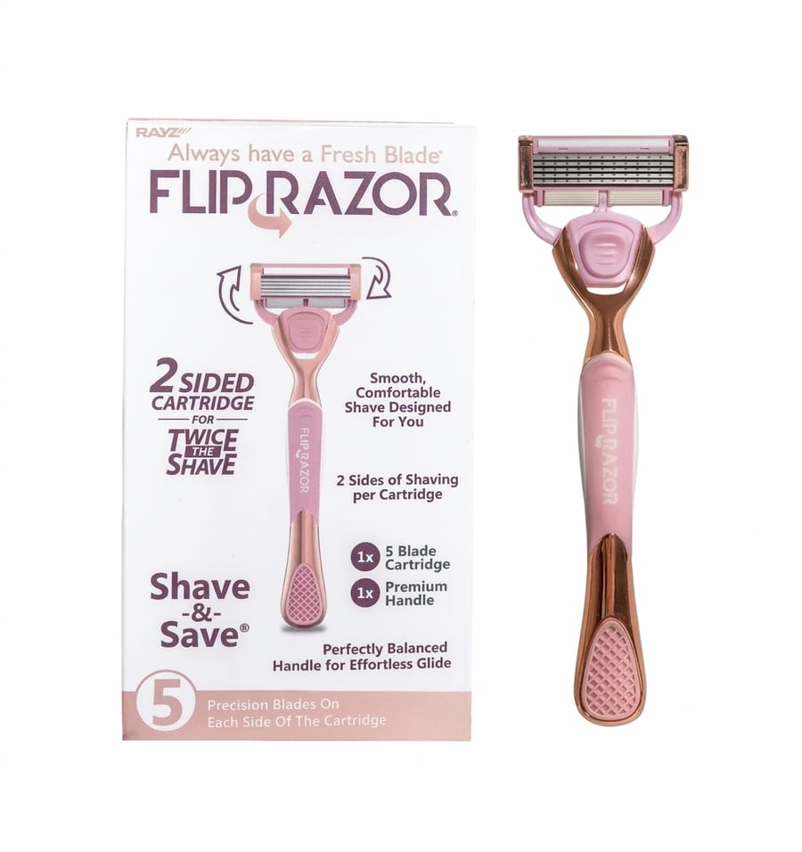 FLIP RAZOR 2 SIDED CARTRIDGE FOR TWICE THE SHAVE فليب ريزر شفرة حلاقة مزدوجة و دقيقة