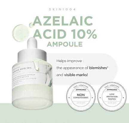 SKIN1004 Azelaic Acid 10 Ampoule 30ml - أمبول حمض الأزيليك 10% بالسينتيلا للعناية بالحبوب