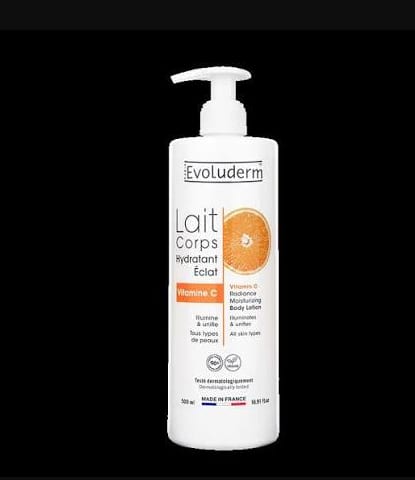 Evoluderm - Lait corps hydratant Eclat Vitamine C 500 ml - إيفولوديرم - لوشن مرطب للجسم بفيتامين سي - 500 مل