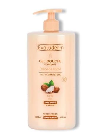 Evoluderm Shea Butter Delicacy Shower Gel 1000ml - جل استحمام إيفولوديرم بزبدة الشيا ديليكاسي 1000 مل